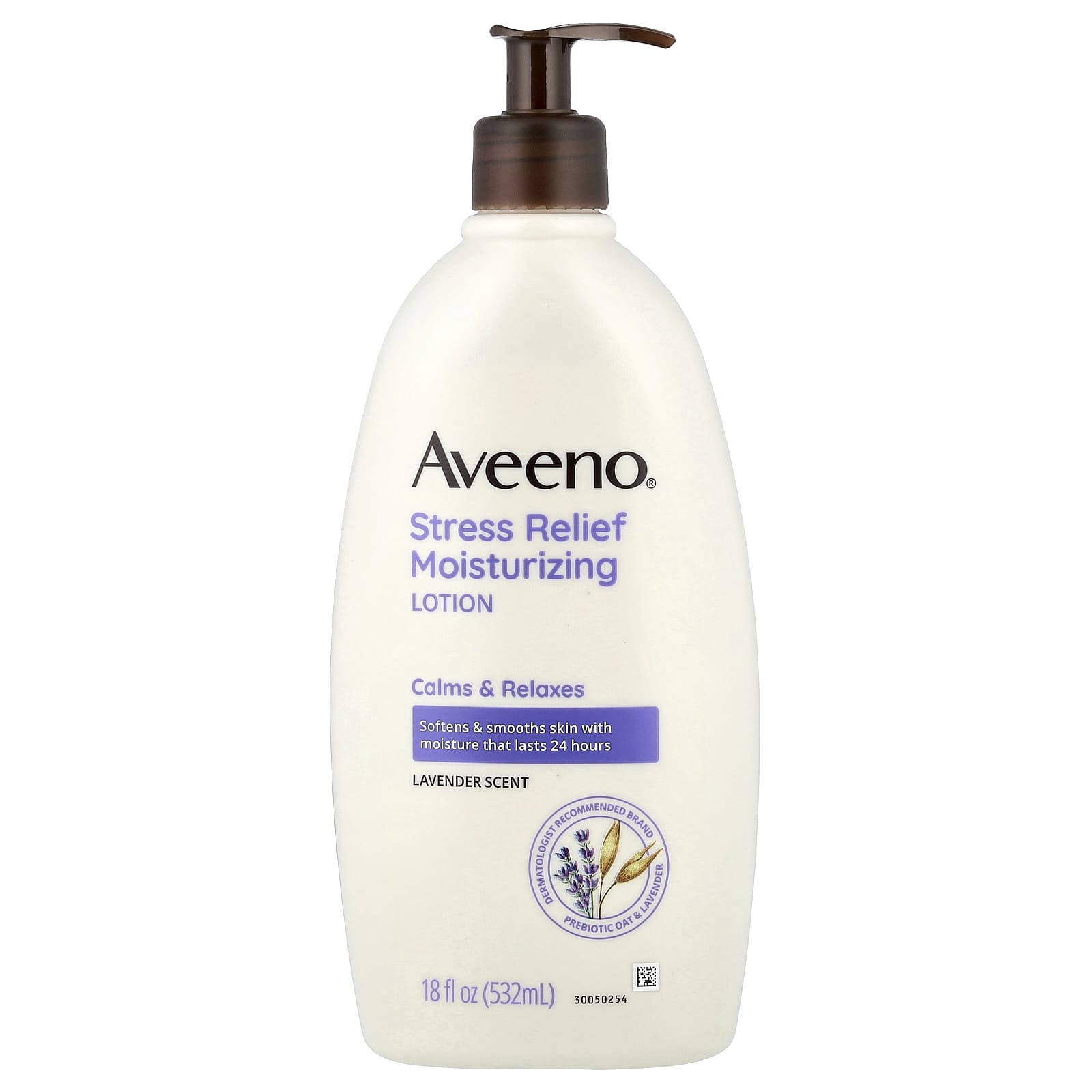 Aveeno, Stress Relief Moisturizing Lotion, Lavender, 532 ml (18 fl oz)