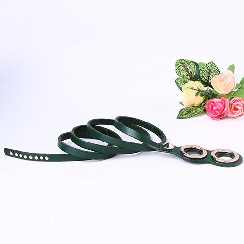 

Top grain leather belt - women s slim fashion belt - versatile leather belt 80-100cm зелёный