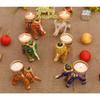 Tealight Candle Holders Set for Diwali Decoration Item for Home Décor Tea Light - Handmade Elephant Candle Stand Diwali Decorations - Set of 6