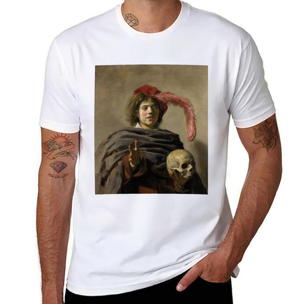 Frans Hals  Young Unisex With A Skull Tshirt Urban Style Print Tshirt