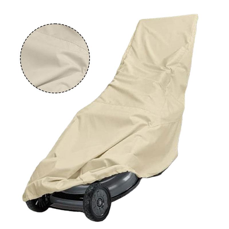 Outdoor Garden Lawn Mower Cover Accessories Beige Color Lawn Mower Cover Oxford Cloth 8*23*50 Inches Protect Covers