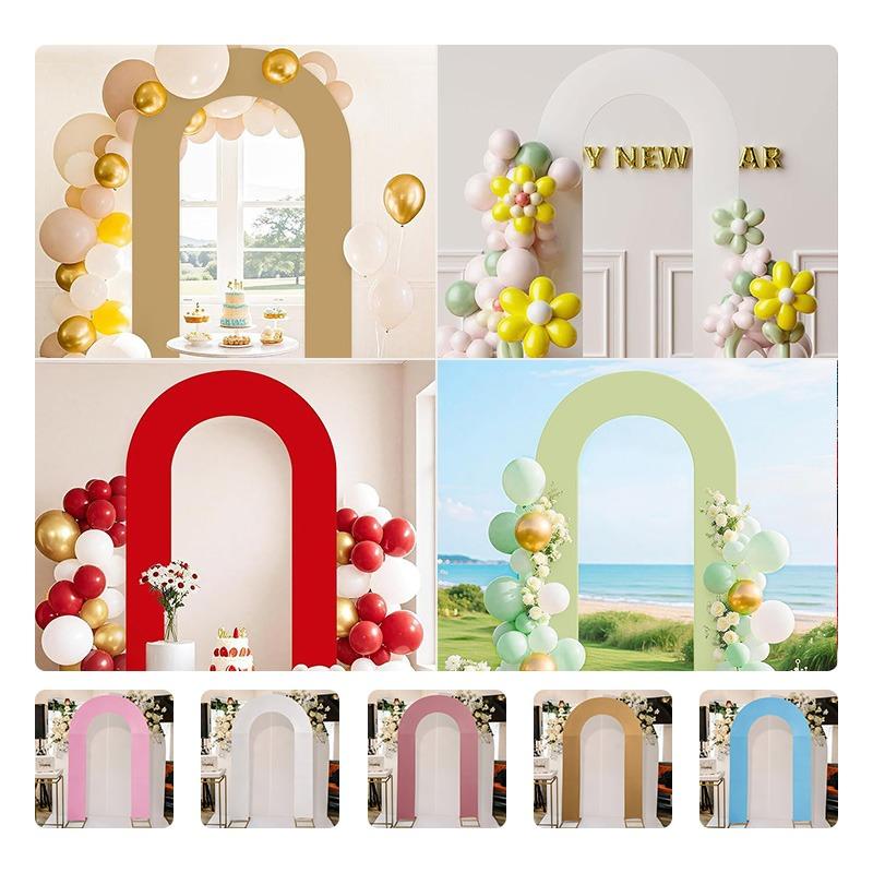 High Elasticity U-Shaped Arch Backdrop Cover for Birthday Baby Shower Wedding Party Decoration Stretchy Open Stand Cover