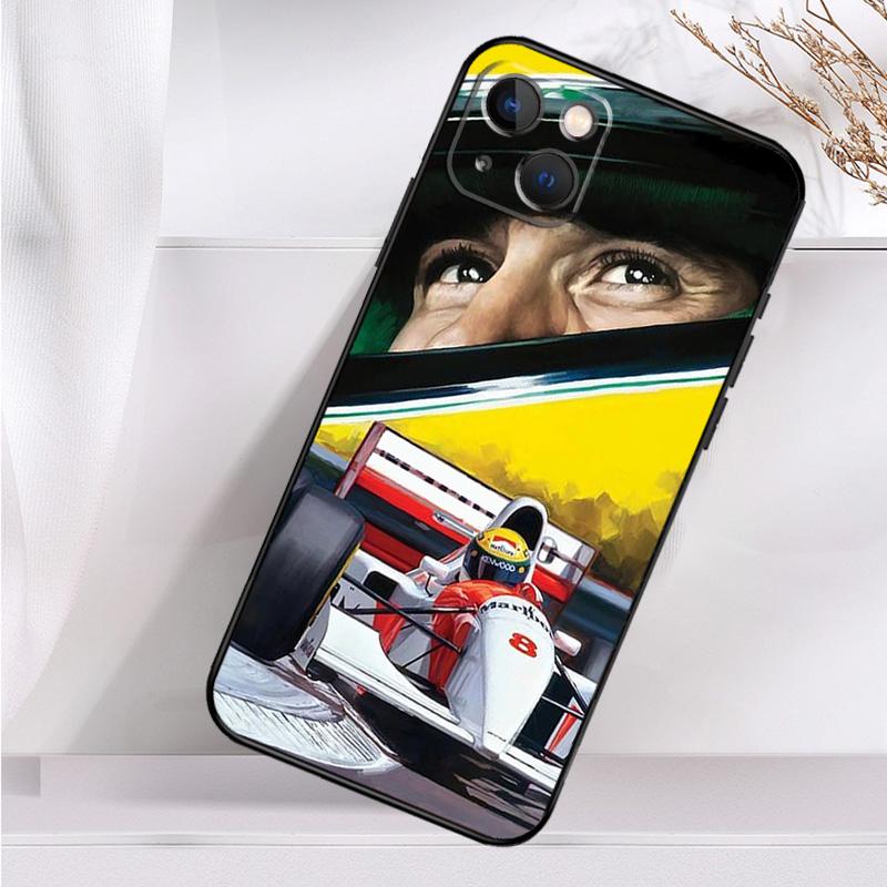 Ayrton Senna F1 Racing Phone Case For iPhone 14 13 12 11 16 15 Pro Max Plus Mini 7 8 X XR XS Max Soft Cover