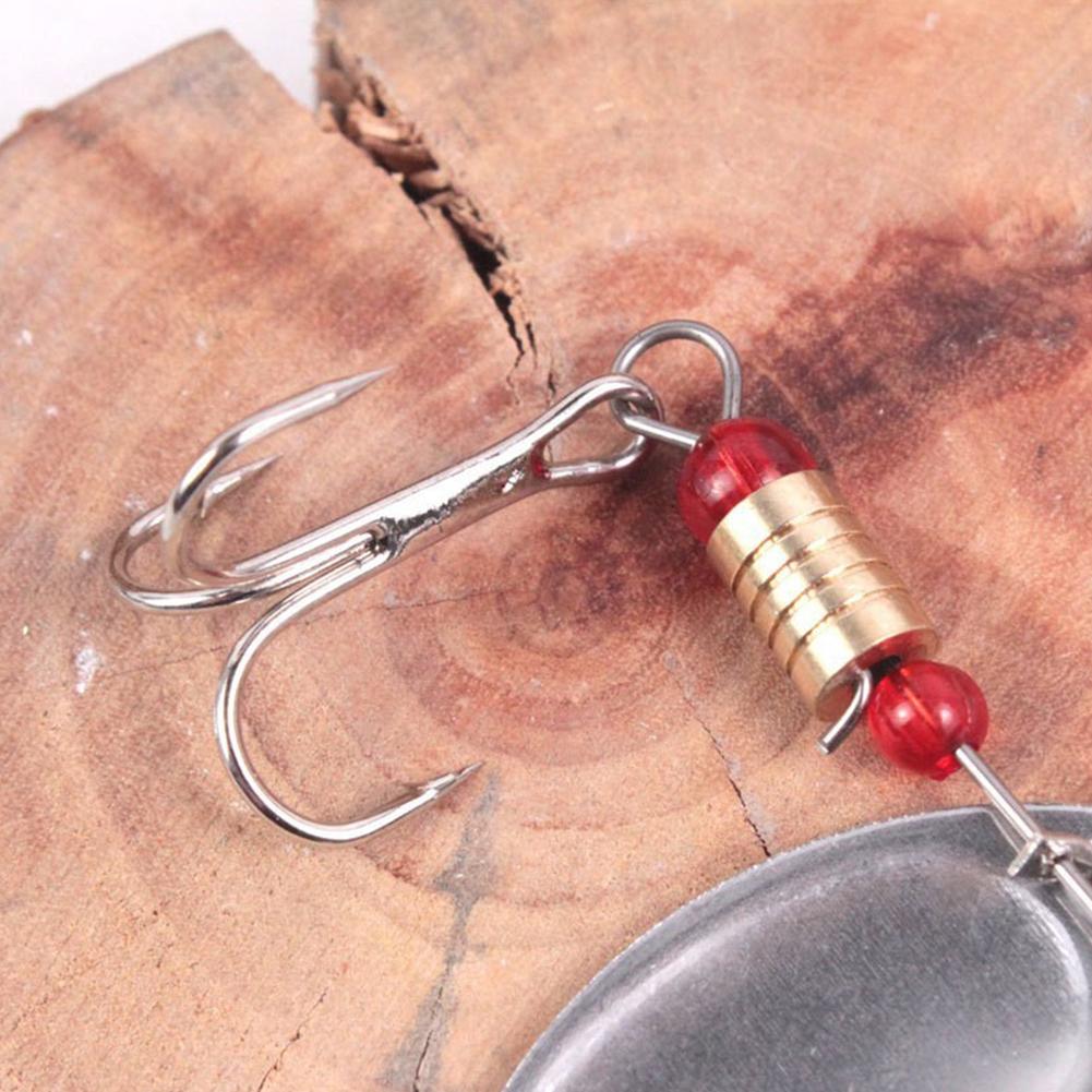 30pcs Metal Spoon Spinner Fishing Lure with Treble Hook Spoonbait Crankbaits Artificial Bait for Bass Trout Perch Pike