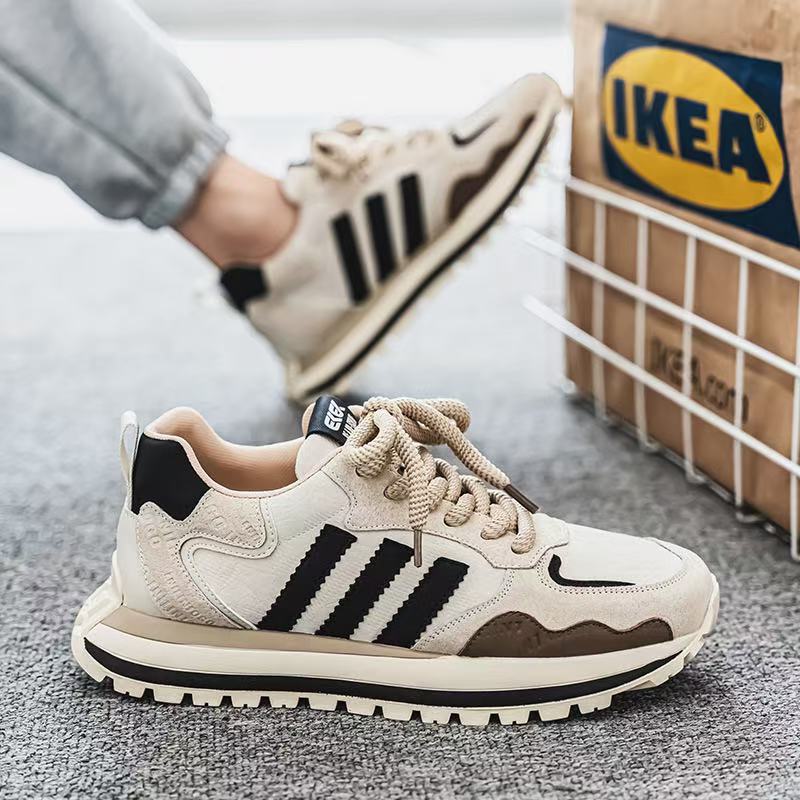 Forrest Gump Men's Shoes Spring Work Leather Waterproof Board Shoes Men's Sports and Leisure Niche Versatile Student Dad Trendy Shoes