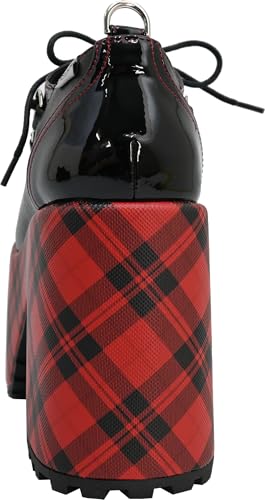 Yosuke Platform Shoes, 4460070, Women's, Black/Red, Sizes 23.0cm-23.5cm