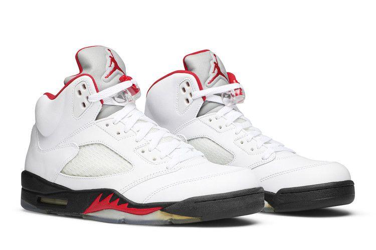 Men's Sneakers Air Jordan 5 Retro 'White Fire Red' 2013