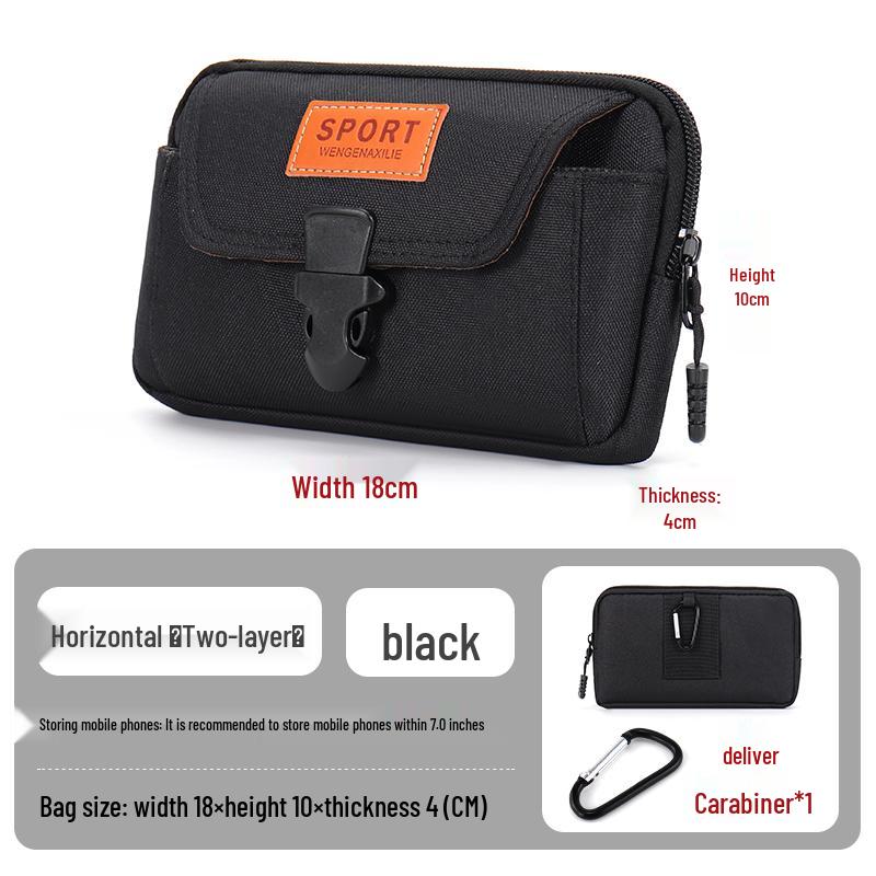 Men's Trendy Multifunctional Leather Phone Belt-Loop Pouch: Waist Bag and Tool Holder for Construction Site Work