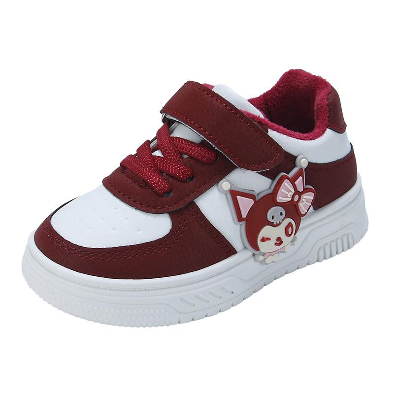 Pantofi de skate joasă cu desene animate pentru copii: Pantofi Casual de Mers Căptușiți cu Fleece, Umpluți cu Bumbac, pentru Copii Mici și Copii Mici