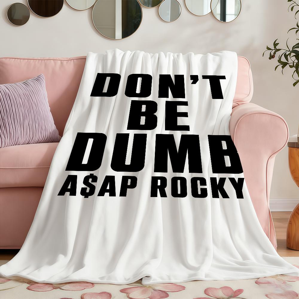 A-ASAPS-ES R-RockyS-ES Dont Be Dumb Blanket Soft Warm Furry Throw Super Kids Toys Bed Sofa Car Cradle