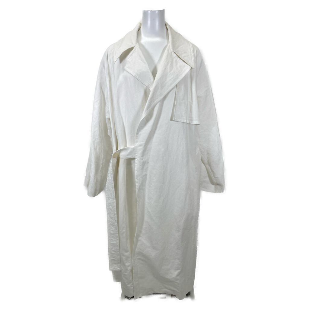 Y's [21Stainless Steel] YT-C40-330 Cotton X Linen Modified Trench Coat 1 whiteUsed