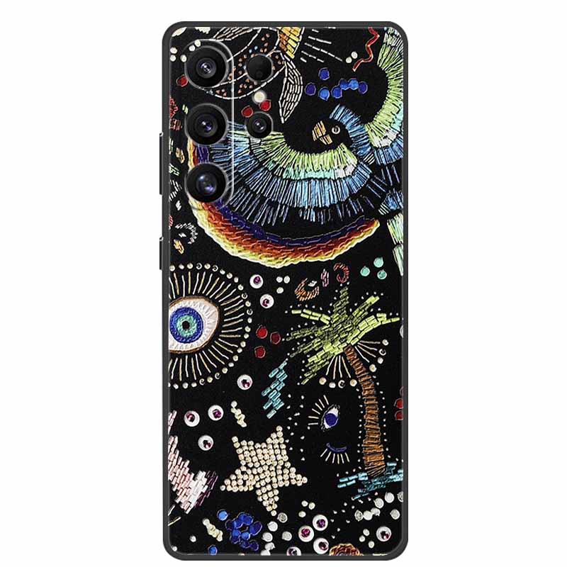 For Samsung Galaxy S26 Ultra Case 3D Relief Flower Emboss Silicone Funda For Samsung S26 Ultra S 26 Ultra Relief Cartoon Bumper