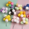 8Pcs Mini Balls Cake Toppers Color Balloons Cake Decoration Cupcake Flag Dessert Diy Supplies Birthday Decoration Baby Shower