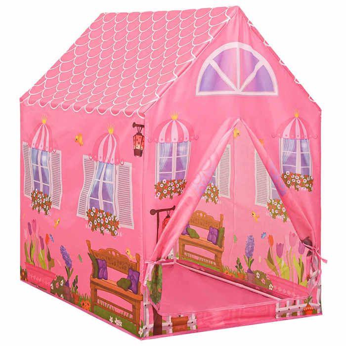 93681 vidaXL Play Tent for Children Pink 69x94x104 Cm