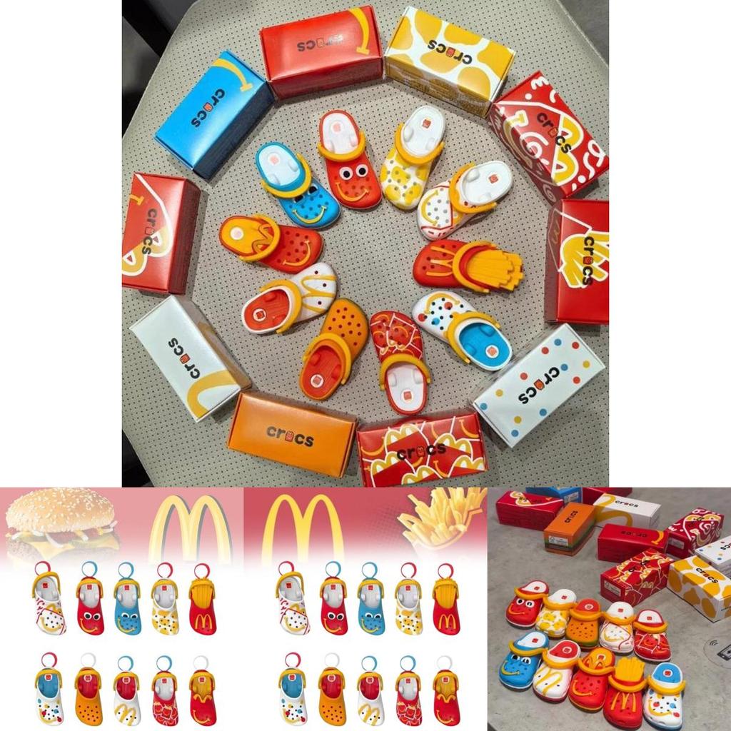 Zábavné a barevné Crocs McDonald's Miniklíčenka Pantofle Pro Děti I Dospělé