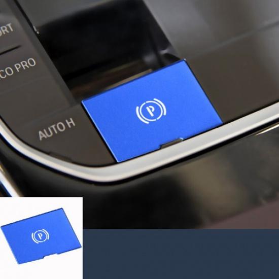 Blue Color Aluminum Alloy Car Handbrake P Button Cover For BMW 3 G20 4 G22