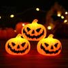 Durable Plastic Holiday Ornaments 3Pcs Halloween LED Pumpkin Light, Spooky Ghost Hanging Celebration Wall Hangings Decor for Bar, Glowing Haunted