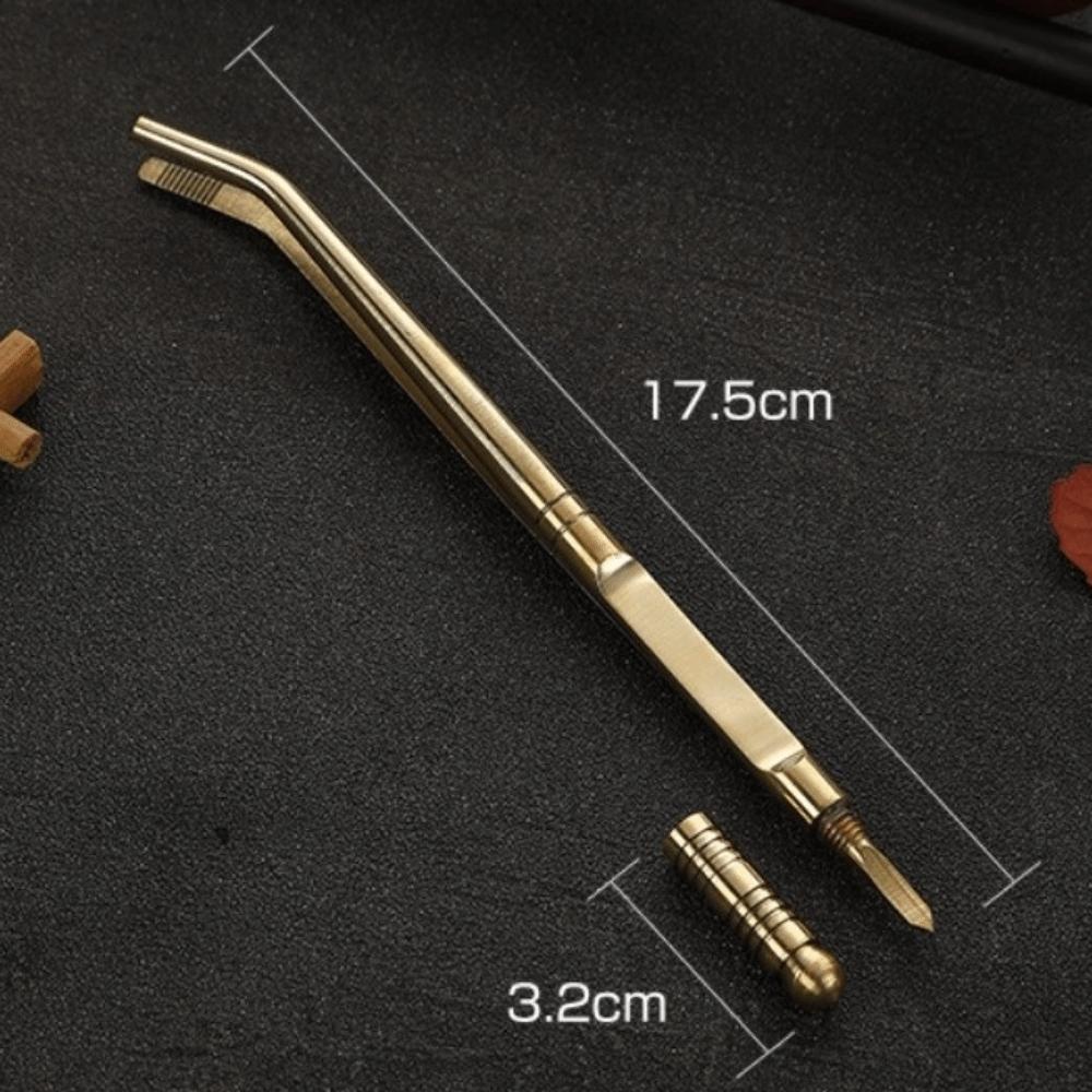 New Brass Tea Sticks Clip Traditional Japanese Leaf Tea Scoops Long Tea Tweezers Kitchen Tool