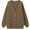 Solid Color New Style Women's Oversized Knit Sweater Cardigan Coat for Autumn Winter