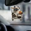 Car Rearview Mirror Decoration, Cat Decoration - 2D Acrylic Auto Animal Decoration | Cat