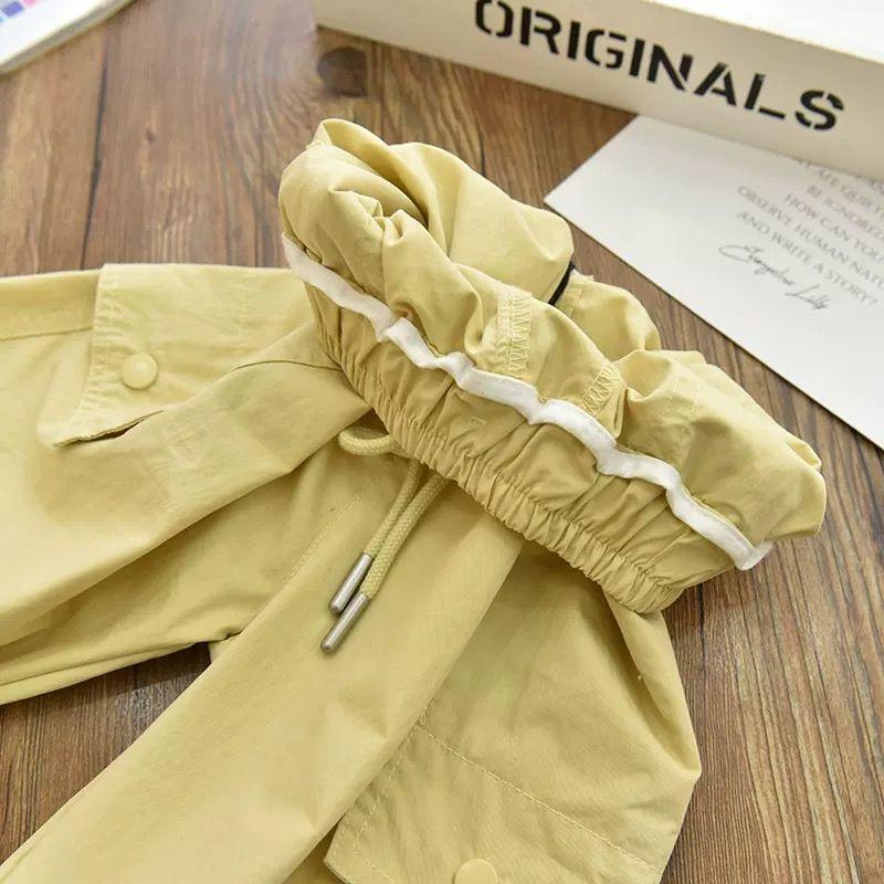 Summer Spring Clothes Kids Cargo Joggers Elastic Ankle Pants Casual Trousers Light Breathable Pants