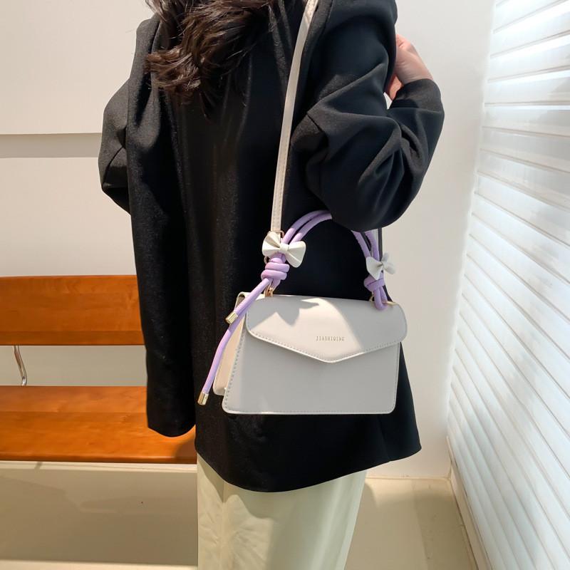 Chic Spring 2023 Pu Leather Handbag Stylish Small Square Shoulder Bag For Women