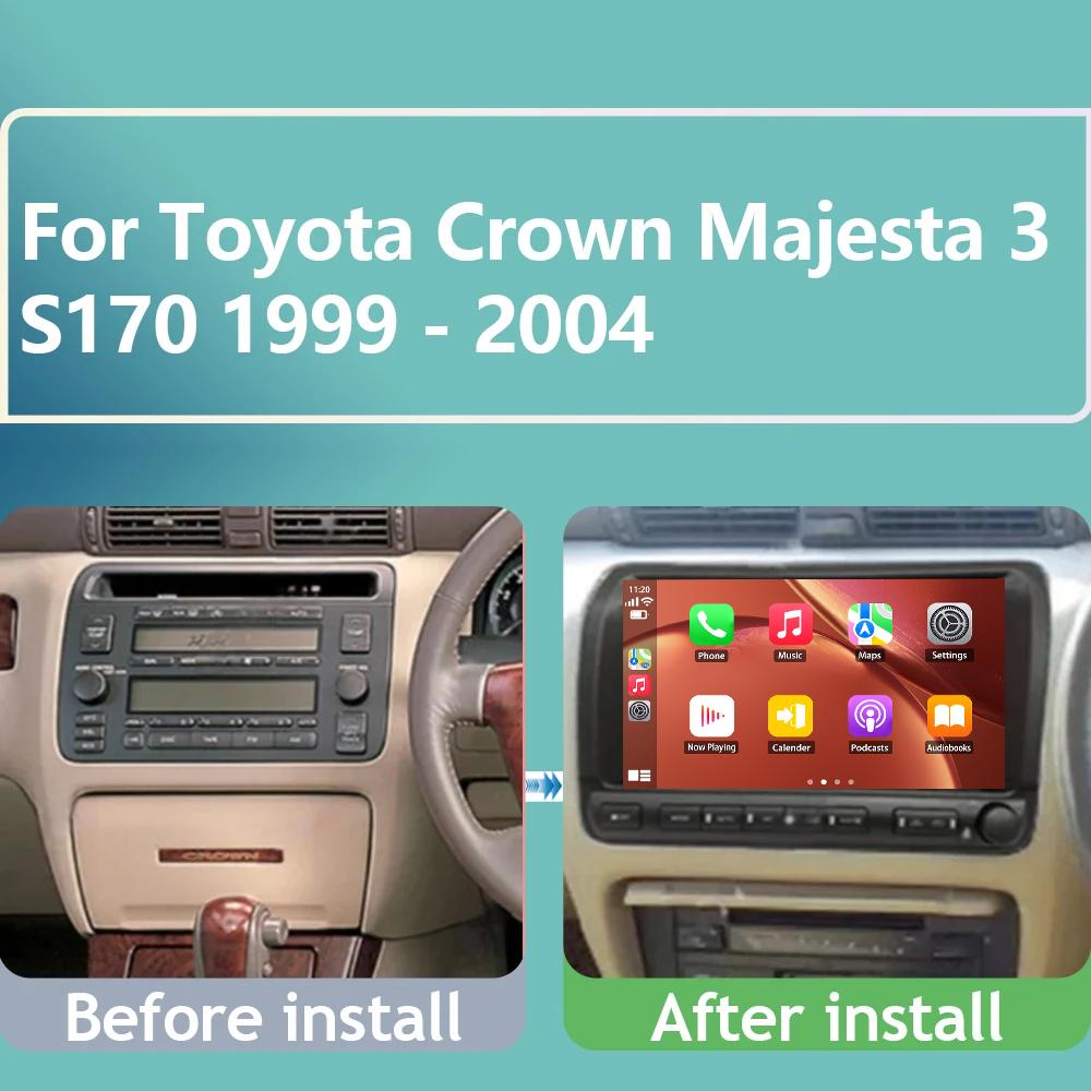 Car Radio Android For Toyota Crown Majesta 3 S170 1999 - 2004 GPS Navigation Stereo Multimedia Player Screen 2din DVD 5G Wifi