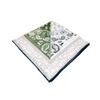Women's Green French Paisley Silk-Wool Scarf, 70 cm Square, Double-Sided Print, High Quality