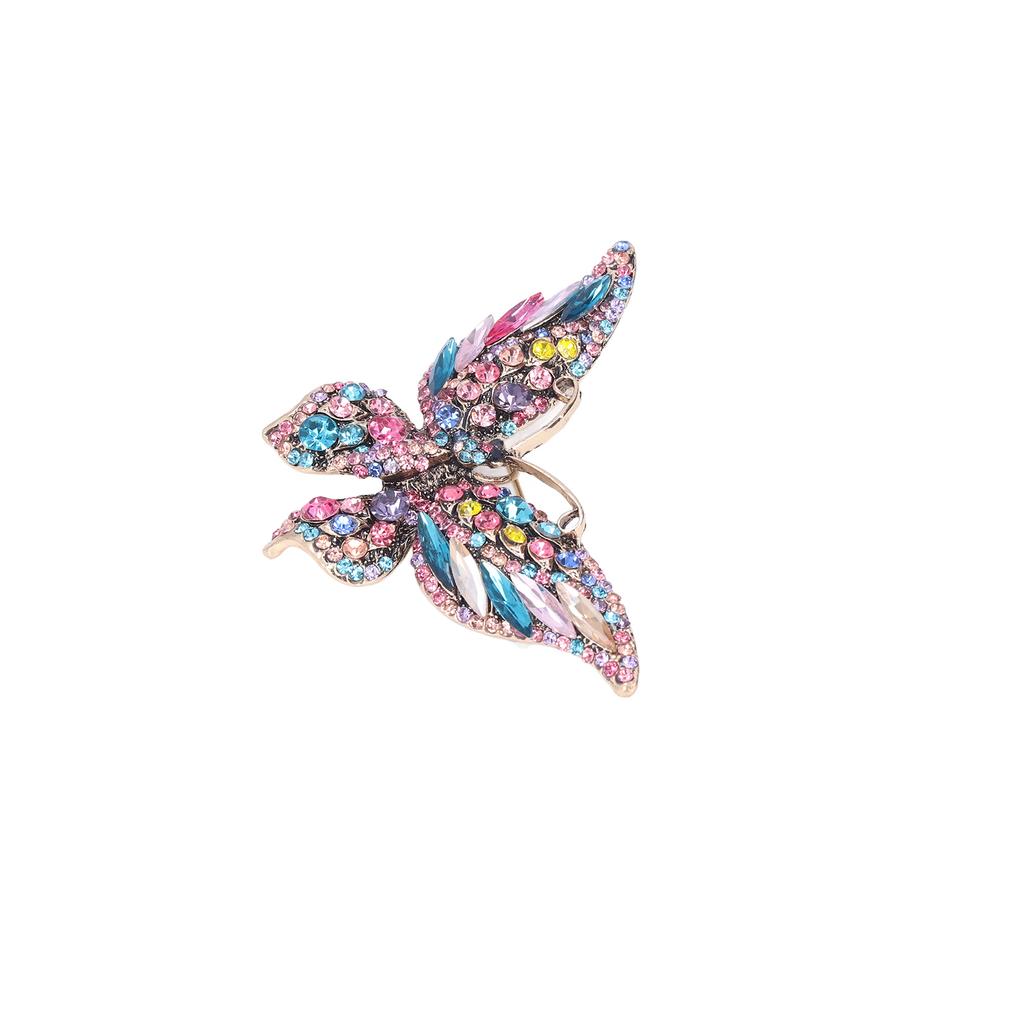 Butterfly Brooch Colorful Vintage Diamond Studded Crystal Metal Butterfly Brooch Decoration