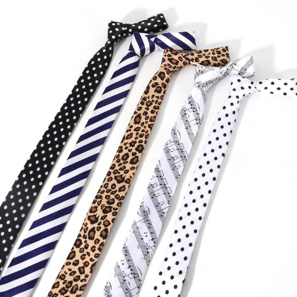 Stripe Striped Tie Korean Polka Dot Ties Casual Shirt Tie Decoration Men