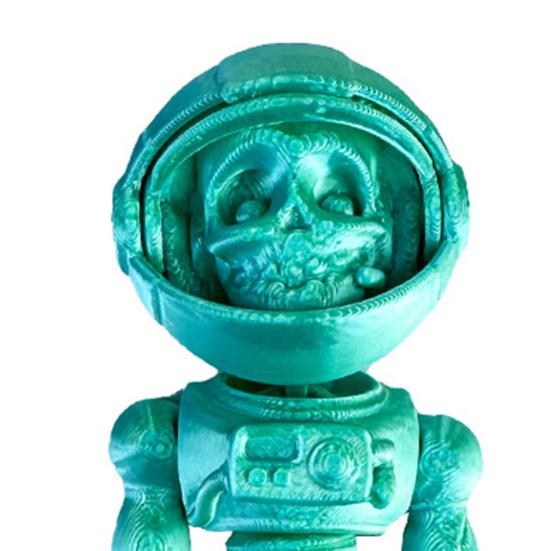 3D Printed Astronaut Skeleton Ornament Halloween Space Zombie Figurine Fidget Toy with Movable Joints Articulated Skeleton Model Decoration