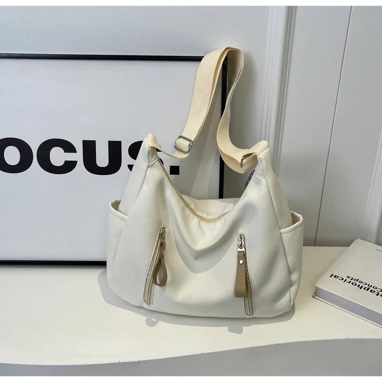 

Корейская холщовая сумка через плечо для женщин, повседневная молодежная сумка, высококачественная ретро-маятниковая сумка на одно плечо, новая