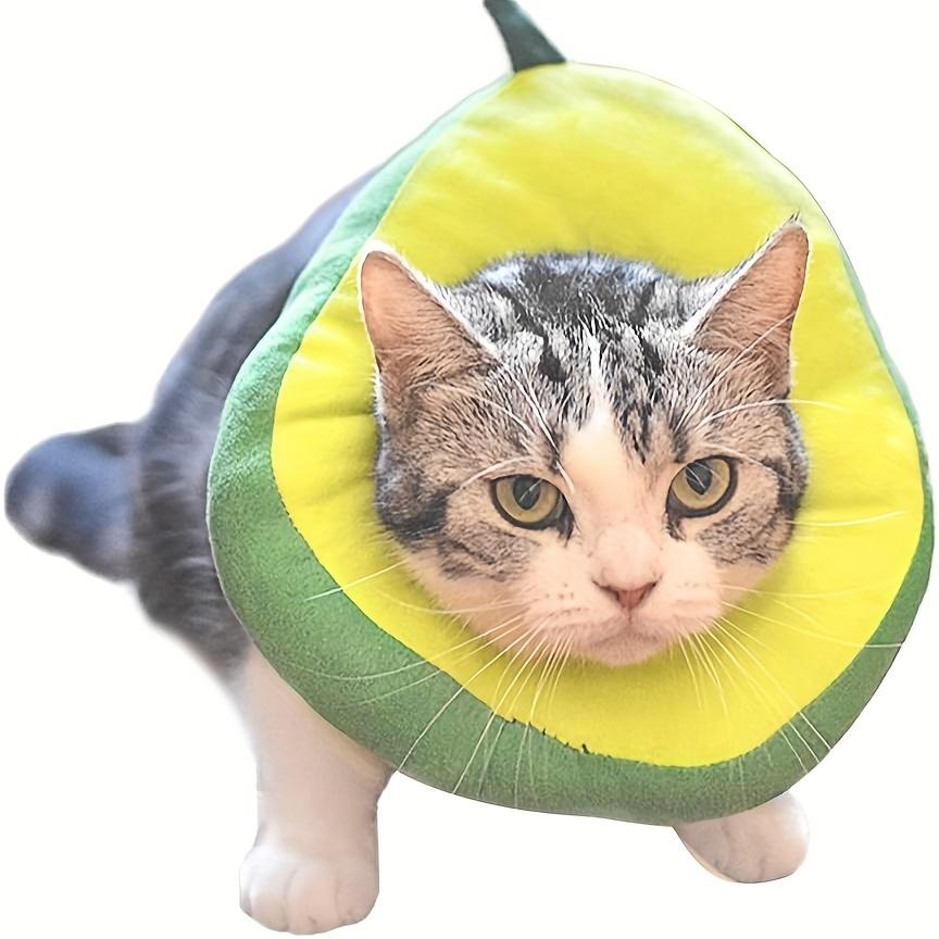

1 Piece Toast Shaped Adjustable Pet Cone Collar Anti-Lick Cat And Kitten Shame Circle Cat Recovery Cone Collar For After Surgery авокадо