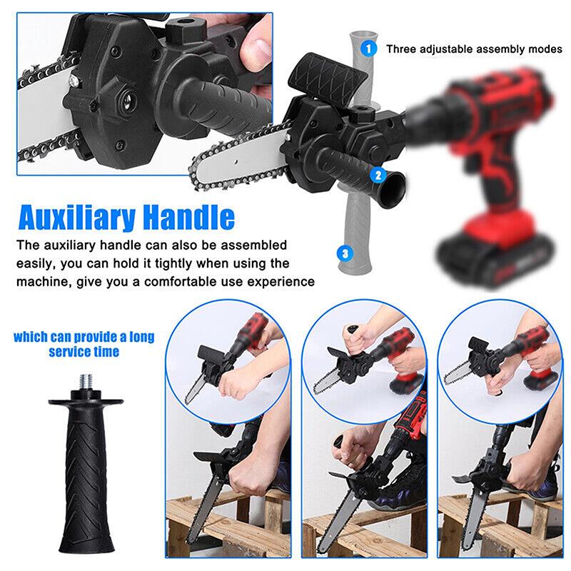 4/6 Inch Electric Drill Modified To Electric Chainsaw Tool Attachment Electric Chainsaws Tool Woodworking Cutting Tool