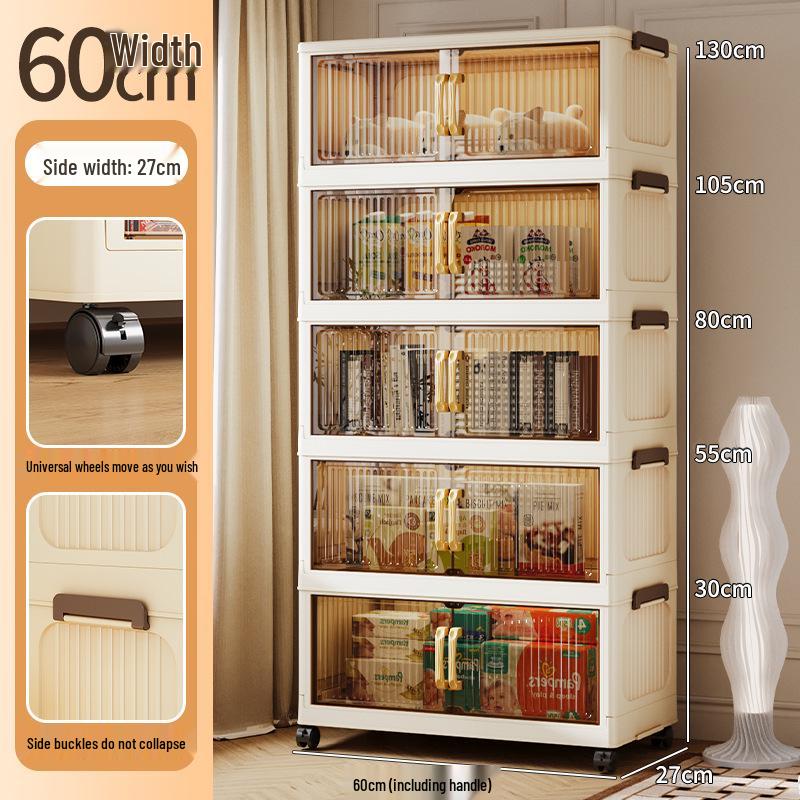 Folding Multi-Layer Plastic Storage & Wardrobe Cabinet for Kids and Households
