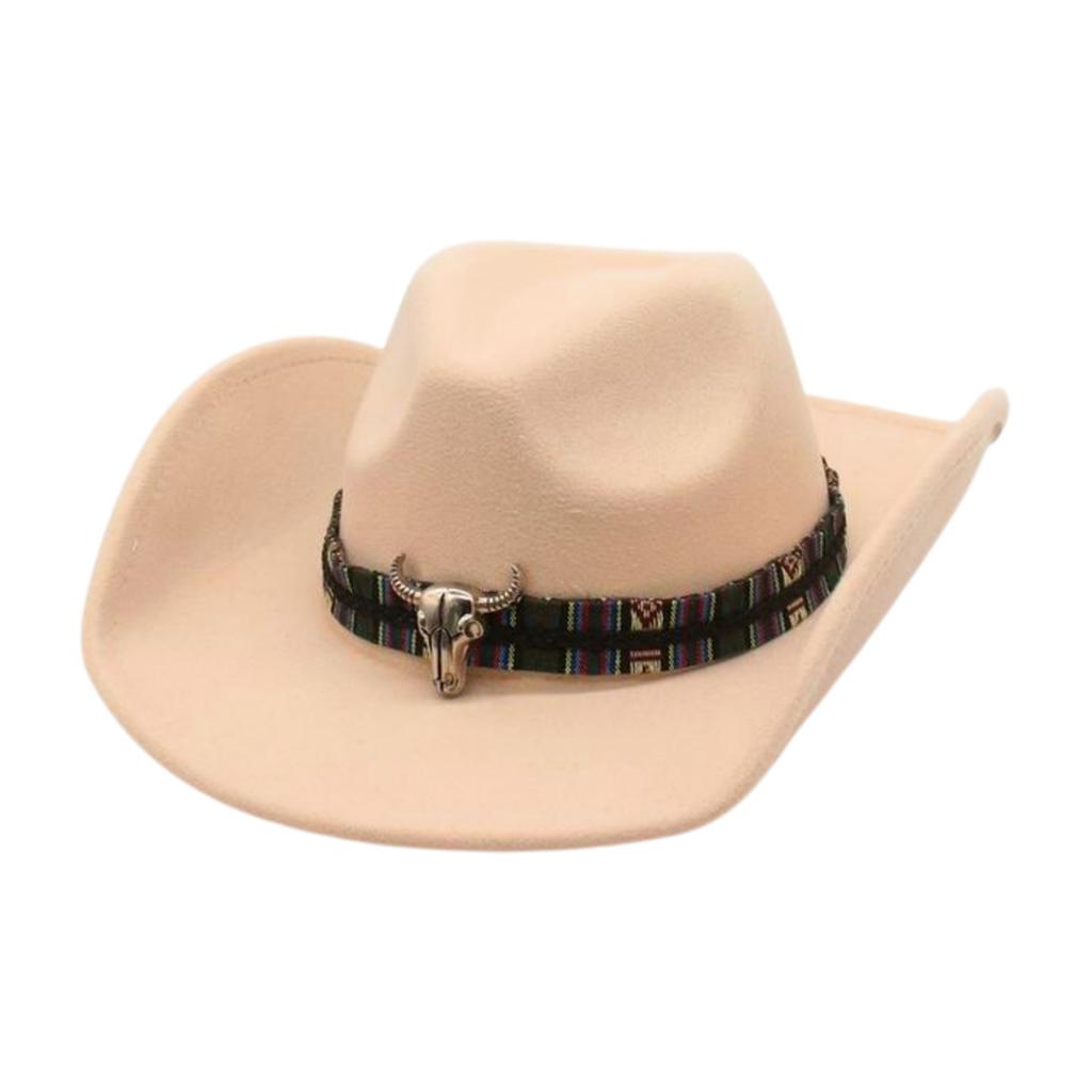 Ethnic Tibetan Area Vacation Woolen Felt Hat Stage Prop Hat Peach Heart Top Western Cowboy Top Hat