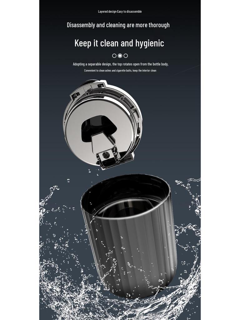 High-End Car Ashtray with Lid - Anti-Ash, Creative Interior Design