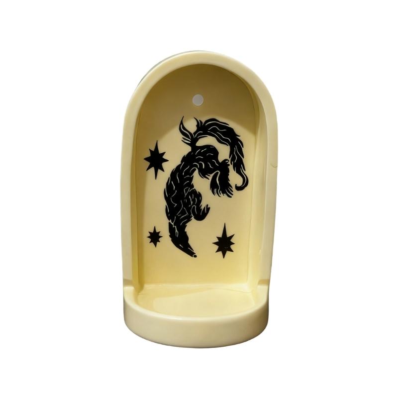 Hand Painted Ceramic Wall Desk Ornament Decorative Ceramic Stand for Wall Mantels Tabletop Shelf Festival Celebration