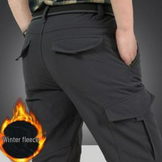 Men's Outdoor Multi-Pocket Loose Cargo Pants - Plus Size Cotton Straight Leg