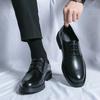 Fashion Classic Italy Pointed Toe Leather Shoes Men Luxury Oxfords Business Formal 2025 Men Shoes Boos Dress Men Black Wedding Shoes
