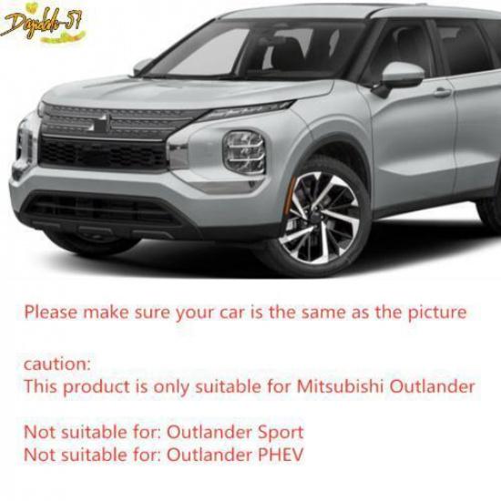 For  Mitsubishi Outlander Carbon Fiber Style Front Fog Light Lamp Cover Trim