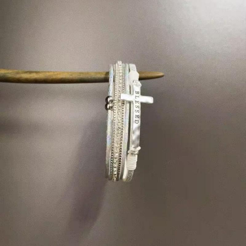 Bohemian Exotic Style Beaded Bracelet Retro Ethnic Style Cowhide Woven Bracelet Niche Design Personalized Jewelry