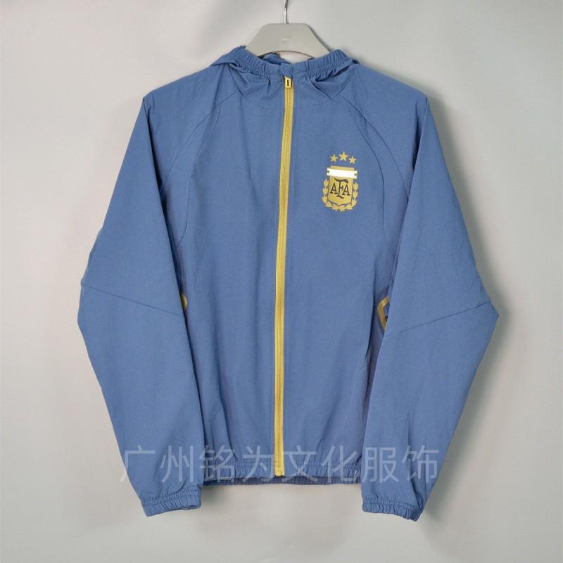 Men Women Hooded Windbreaker Jacket Soccer Training Coat Outdoor Sportswear Lightweight Breathable