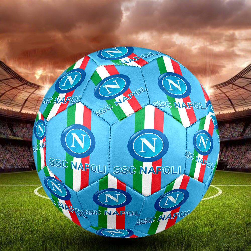 Футбольный мяч для зала Napoli FC Размер 5 Цветной Для всех возрастов Машинная строчка ПВХ Готов к соревнованиям Прочный Высокий отскок