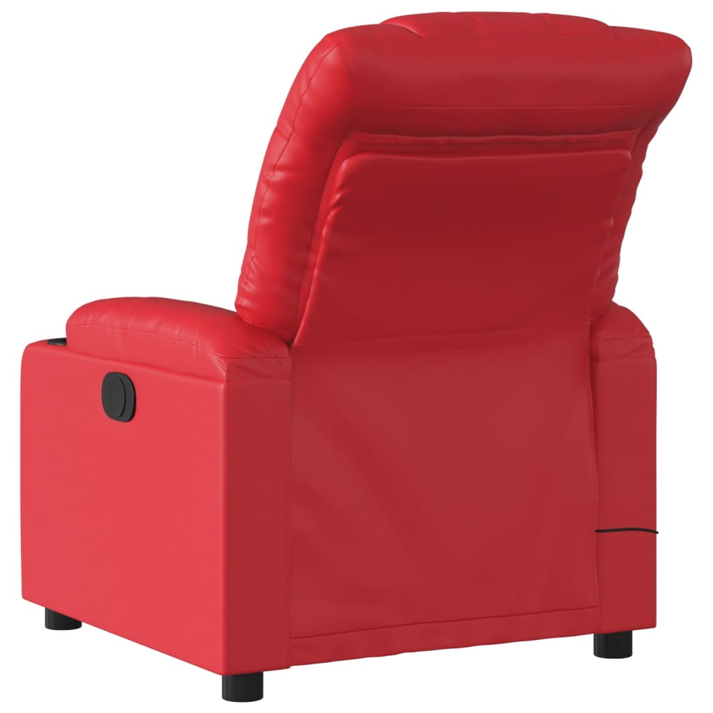 Vidaxl Foldable Massage Armchair, Electric, Red, Eco-leather
