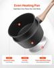 1.5 QT Saucepan, Nonstick Saucepan with Tempered Glass Lid, Multipurpose Cooking Sauce Pot with Detachable Handle, Sauce Pan Small Kitchen Cooking Pot