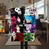 1PC Soul Eater Print Flannel Blanket, High quality Comfortable for All Seasons, Home Decor, Warmth and Comfort, Perfect for Christmas Gifts173