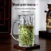 Hongzhu Heat-Resistant Glass Tea & Beer Mugs with Tree Grain Handle