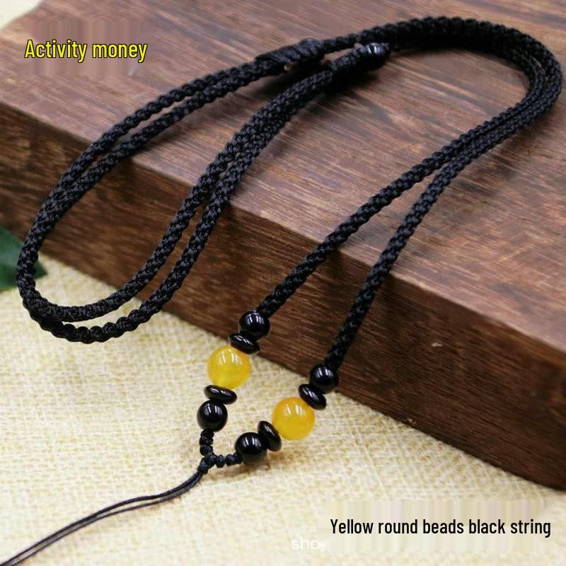 DIY Agate Jade Pendant Lanyard for Men & Women - Necklace Hanging Rope
