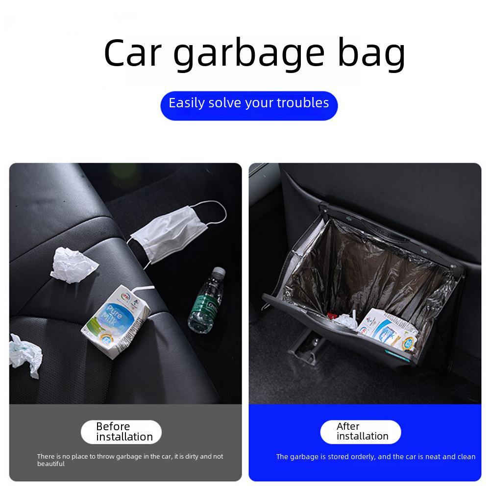 Large Capacity Foldable Waterproof Car Trash Can with Hook